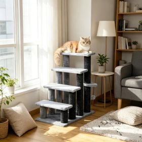 Cat Tree Tower with Cat Stair Steps, Scratching Post and Hanging Play Ball, for High Bed, Sofa, Indoor and Outdoor (Option: Default title)