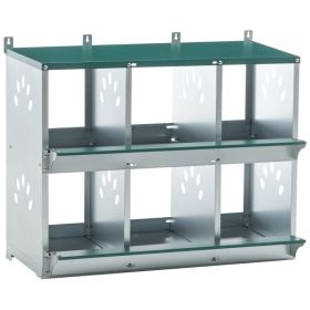 6 Room Metal Chicken Nesting Boxes 6 Compartment Egg Coop (Option: Default title)