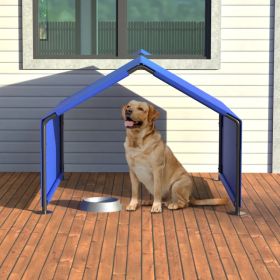 Dog Shade Shelter Outdoor Tent for Small Medium Dogs, Waterproof Sun Protection Pet House for Dogs, Small Animals and Livestock, Blue -Does not s (Option: Default title)